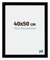 Mura MDF Cornice 40x50cm Nero Lucente Davanti Dimensione | Yourdecoration.it