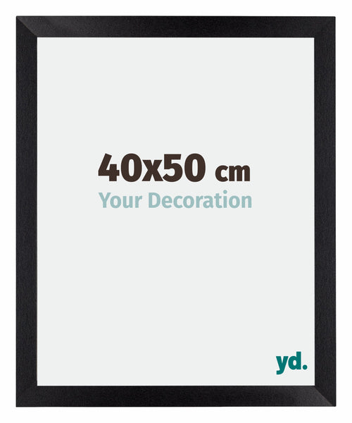 Mura MDF Cornice 40x50cm Nero Opaco Davanti Dimensione | Yourdecoration.it