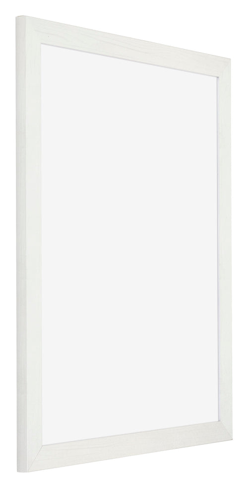 Mura MDF Cornice 40x55cm Bianco Spazzato Davanti Obliquo | Yourdecoration.it