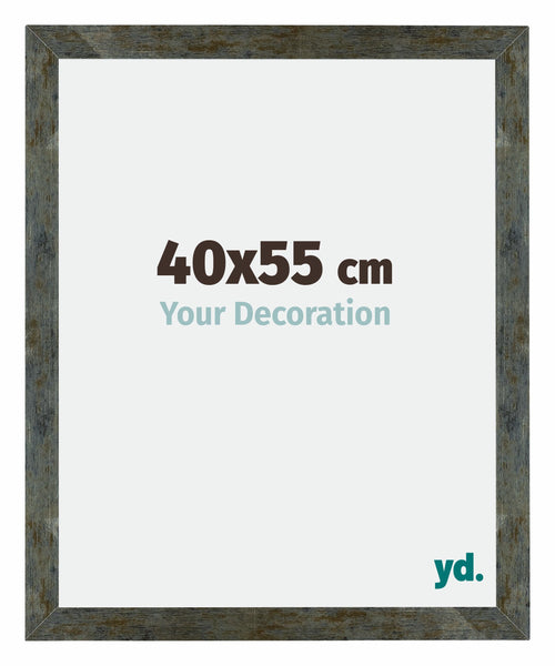 Mura MDF Cornice 40x55cm Blu Oro Fondente Davanti Dimensione | Yourdecoration.it