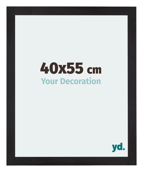 Mura MDF Cornice 40x55cm Grana Di Legno Nero Davanti Dimensione | Yourdecoration.it