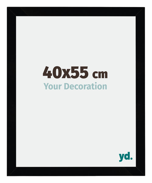 Mura MDF Cornice 40x55cm Nero Lucente Davanti Dimensione | Yourdecoration.it