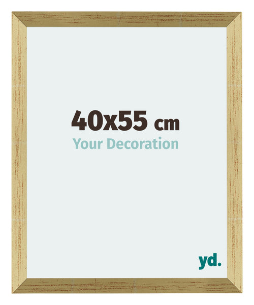 Mura MDF Cornice 40x55cm Oro Lucido Davanti Dimensione | Yourdecoration.it