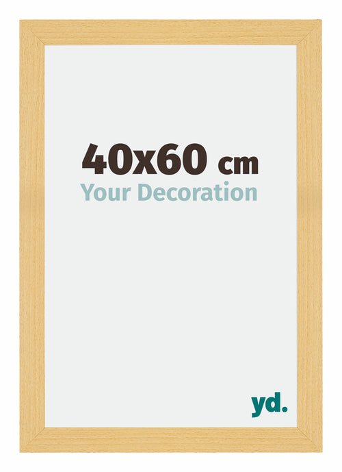 Mura MDF Cornice 40x60cm Faggio Decorativo Davanti Dimensione | Yourdecoration.it