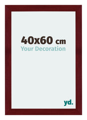 Mura MDF Cornice 40x60cm Vino Rosso Spazzato Davanti Dimensione | Yourdecoration.it