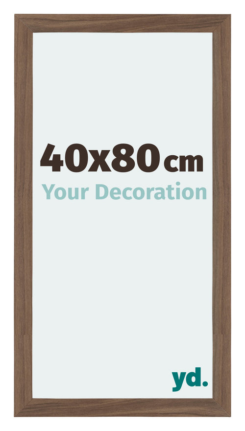 Mura MDF Cornice 40x80cm Noce Scuro Davanti Dimensione | Yourdecoration.it