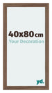 Mura MDF Cornice 40x80cm Noce Scuro Davanti Dimensione | Yourdecoration.it