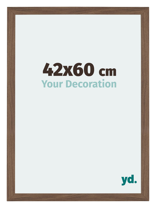 Mura MDF Cornice 42x60cm Noce Scuro Davanti Dimensione | Yourdecoration.it