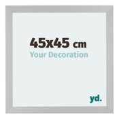 Mura MDF Cornice 45x45cm Argento Opaco Davanti Dimensione | Yourdecoration.it