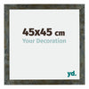 Mura MDF Cornice 45x45cm Blu Oro Fondente Davanti Dimensione | Yourdecoration.it