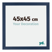 Mura MDF Cornice 45x45cm Blu Scuro Spazzato Davanti Dimensione | Yourdecoration.it