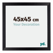 Mura MDF Cornice 45x45cm Nero Opaco Davanti Dimensione | Yourdecoration.it