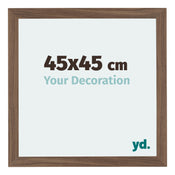 Mura MDF Cornice 45x45cm Noce Scuro Davanti Dimensione | Yourdecoration.it