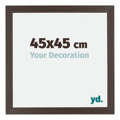 Mura MDF Cornice 45x45cm Quercia Scura Davanti Dimensione | Yourdecoration.it