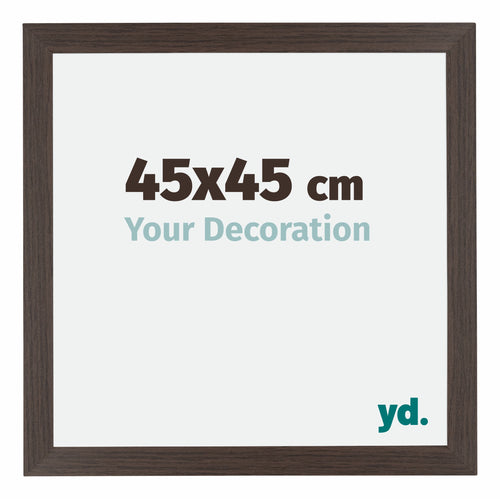 Mura MDF Cornice 45x45cm Quercia Scura Davanti Dimensione | Yourdecoration.it