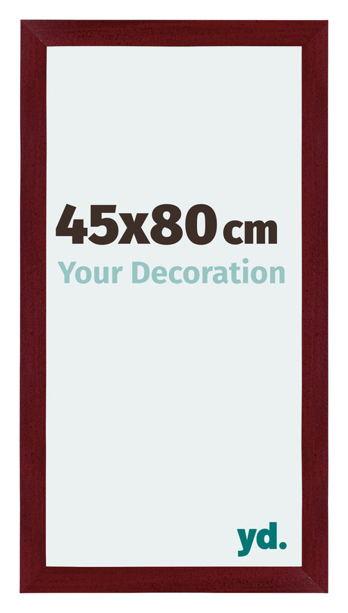 Mura MDF Cornice 45x80cm Vino Rosso Spazzato Davanti Dimensione | Yourdecoration.it