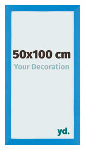 Mura MDF Cornice 50x100cm Blu Acceso Davanti Dimensione | Yourdecoration.it