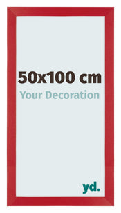 Mura MDF Cornice 50x100cm Rosso Davanti Dimensione | Yourdecoration.it