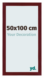 Mura MDF Cornice 50x100cm Vino Rosso Spazzato Davanti Dimensione | Yourdecoration.it