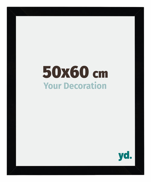 Mura MDF Cornice 50x60cm Nero Lucente Davanti Dimensione | Yourdecoration.it