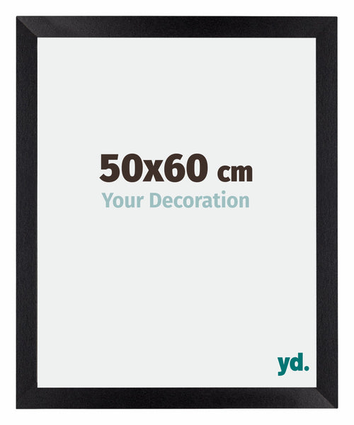 Mura MDF Cornice 50x60cm Nero Opaco Davanti Dimensione | Yourdecoration.it