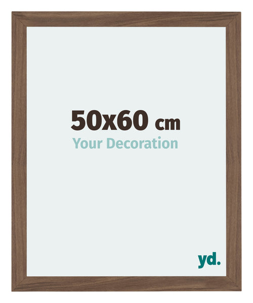 Mura MDF Cornice 50x60cm Noce Scuro Davanti Dimensione | Yourdecoration.it