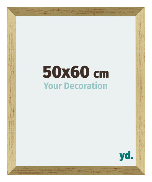 Mura MDF Cornice 50x60cm Oro Lucido Davanti Dimensione | Yourdecoration.it