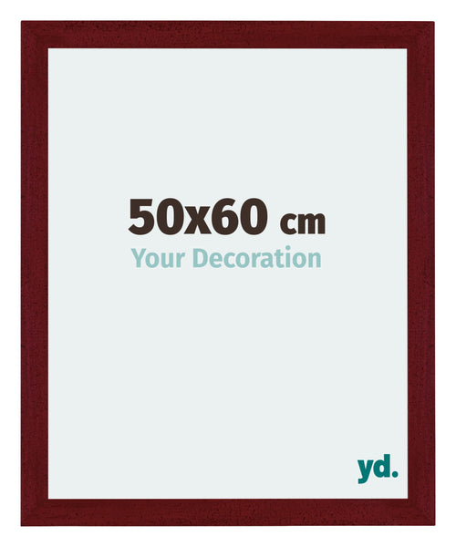 Mura MDF Cornice 50x60cm Vino Rosso Spazzato Davanti Dimensione | Yourdecoration.it