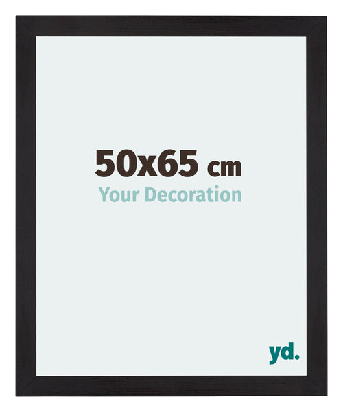 Mura MDF Cornice 50x65cm Grana Di Legno Nero Davanti Dimensione | Yourdecoration.it