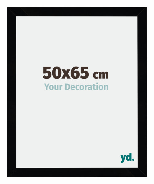 Mura MDF Cornice 50x65cm Nero Lucente Davanti Dimensione | Yourdecoration.it