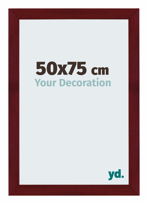 Mura MDF Cornice 50x75cm Vino Rosso Spazzato Davanti Dimensione | Yourdecoration.it