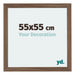 Mura MDF Cornice 55x55cm Noce Scuro Davanti Dimensione | Yourdecoration.it