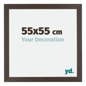 Mura MDF Cornice 55x55cm Quercia Scura Davanti Dimensione | Yourdecoration.it