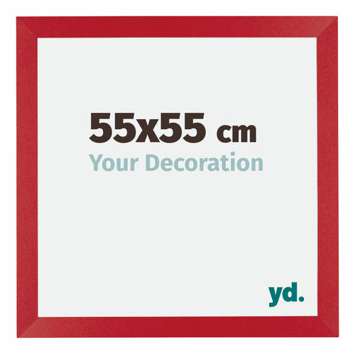 Mura MDF Cornice 55x55cm Rosso Davanti Dimensione | Yourdecoration.it