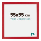 Mura MDF Cornice 55x55cm Rosso Davanti Dimensione | Yourdecoration.it