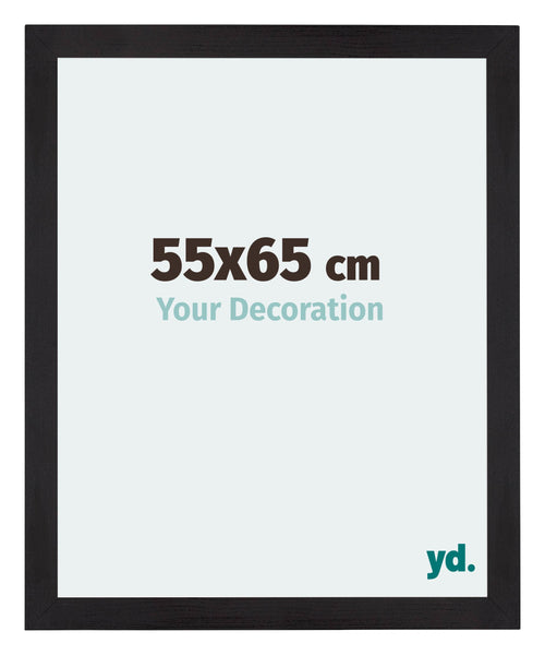 Mura MDF Cornice 55x65cm Grana Di Legno Nero Davanti Dimensione | Yourdecoration.it