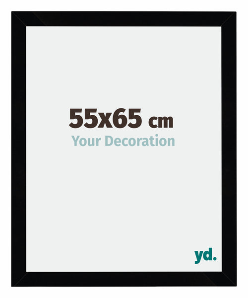 Mura MDF Cornice 55x65cm Nero Lucente Davanti Dimensione | Yourdecoration.it