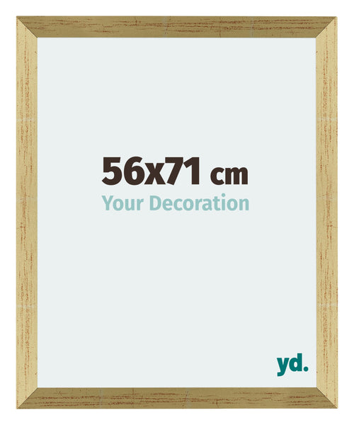 Mura MDF Cornice 56x71cm Oro Lucido Davanti Dimensione | Yourdecoration.it