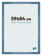 Mura MDF Cornice 59x84cm Blu Acceso Spazzato Davanti Dimensione | Yourdecoration.it