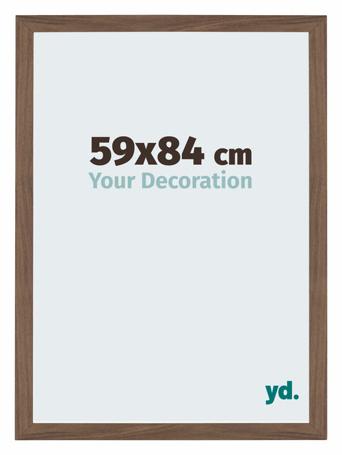 Mura MDF Cornice 59x84cm Noce Scuro Davanti Dimensione | Yourdecoration.it