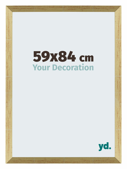 Mura MDF Cornice 59x84cm Oro Lucido Davanti Dimensione | Yourdecoration.it