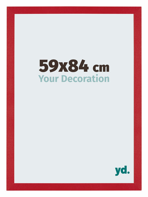 Mura MDF Cornice 59x84cm Rosso Davanti Dimensione | Yourdecoration.it