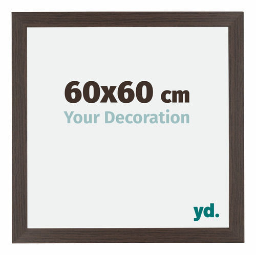 Mura MDF Cornice 60x60cm Quercia Scura Davanti Dimensione | Yourdecoration.it