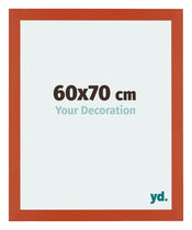 Mura MDF Cornice 60x70cm Arancione Davanti Dimensione | Yourdecoration.it