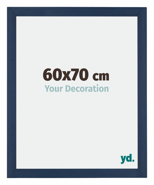 Mura MDF Cornice 60x70cm Blu Scuro Spazzato Davanti Dimensione | Yourdecoration.it