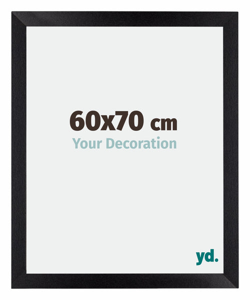 Mura MDF Cornice 60x70cm Nero Opaco Davanti Dimensione | Yourdecoration.it