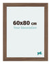 Mura MDF Cornice 60x80cm Noce Scuro Davanti Dimensione | Yourdecoration.it