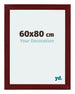 Mura MDF Cornice 60x80cm Vino Rosso Spazzato Davanti Dimensione | Yourdecoration.it