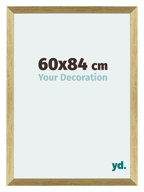 Mura MDF Cornice 60x84cm Oro Lucido Davanti Dimensione | Yourdecoration.it