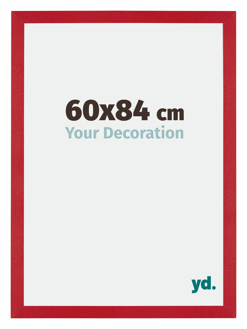 Mura MDF Cornice 60x84cm Rosso Davanti Dimensione | Yourdecoration.it